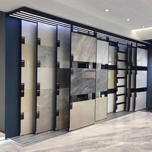 Chất Lượng Cao Cửa Hàng Bán Lẻ Kệ Trượt Gạch Hiển Thị Giá Gốm Kim Loại Gạch Đứng Cho Showroom - Product Image 1