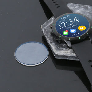 กระจกนาฬิกาแซฟไฟร์แบบกำหนดเอง ขอบชุบสีดำด้านเดียว หนา 0.6 มม. เส้นผ่านศูนย์กลาง 38 มม. หนา 1 มม. ป้องกันรอยขีดข่วน - Product Image 3