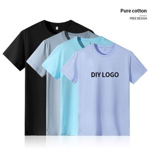 Camiseta de Verano 2024 de Alta Calidad para Hombre, Lisa, Talla Grande, con Estampado y Bordado Personalizado, 100% Algodón - Product Image 1