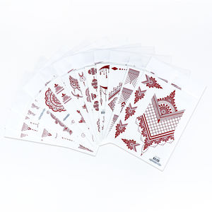 Autocollant de <span class=keywords><strong>tatouage</strong></span> au henné jetable de haute qualité imperméable à l'eau résistant à la sueur, <span class=keywords><strong>dentelle</strong></span> vermillon, pochoir de <span class=keywords><strong>tatouage</strong></span> de couleur temporaire pour le visage et le corps - Product Image 6