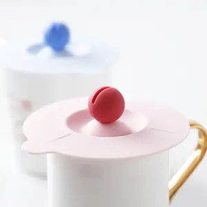Food Grade Silicone Reusable Airtight Seal Covers Cup Silicone Tea Cup With Lid
