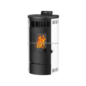 NB-PR 9KW Écologique Style Moderne Rond Poêle Autoportant Cheminée Intérieure avec WIFI Télécommande Biomasse <span class=keywords><strong>Bois</strong></span> Pellet - Product Image 4