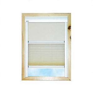 Store vertical occultant avec arrêt automatique, motif horizontal, en tissu, conception à double toit pour fenêtres en hauteur - Product Image 1