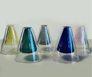 新製品空50ml二層ガラス瓶カスタムカラー火山スティック水耕植木鉢飲料水ボトルカップ