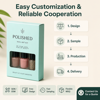 Fabricant de boîtes d'emballage personnalisées pour vernis à ongles, boîte cadeau de luxe en carton, logo gaufré mat, boîte en papier avec fenêtre