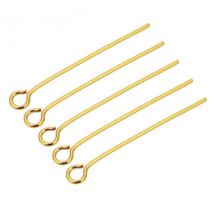 Ago auricolare a 9 punte, in acciaio inossidabile placcato <span class=keywords><strong>oro</strong></span> sottovuoto, accessorio ornamentale, ago per infilare perline fai da te, all'ingrosso - Product Image 6