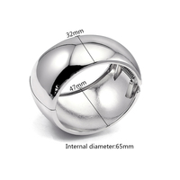 Bracelets larges en métal pour femmes Bracelets de déclaration punk lisses Bracelets minimalistes ouvrables Bracelets