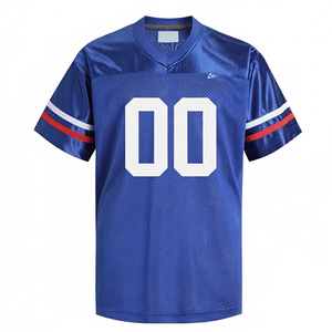 Maillots de football américain personnalisés de qualité supérieure 100% polyester respirant à manches courtes imprimés par sublimation écologiques - Product Image 2