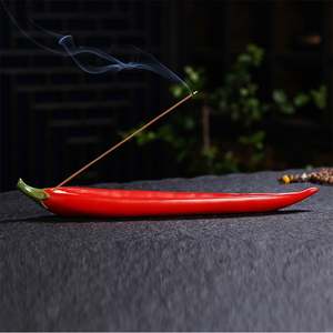 Creative Ceramic Pepper Shape <b>Incense</b> <b>Stick</b> <b>Holder</b> & Burner by ACSASA ARTO for Home Aromatherapy Fragrance - Product Image 2