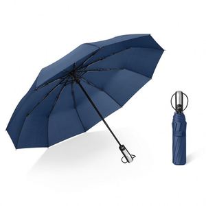 Wholesale 10 Ribs Reinforced Folding Self-Opening Three-Fold Sun and Rain Umbrella Business Gift Advertising Umbrella - Product Image 2