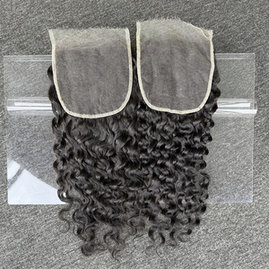 Vente en gros usine : Closure frontale en dentelle HD, Cheveux humains bruts, Ondulation naturelle, 14-20 pouces, Nœuds pré-décolorés, Tailles 4x4 5x5 6x6 - Product Image 4