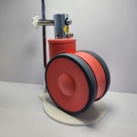 Roues pivotantes robustes en TPU de 5 pouces (125 mm) avec cadre en aluminium, bande de roulement dure, frein latéral à pédale pour lits d'hôpital, médical