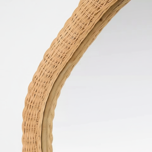 Tendance chaude Artisanat Moderne Miroir Mural Suspendu Du Meilleur Naturel Écologique Bambou Durable Décoration de La Maison Cadeau Meilleure Vente - Product Image 1