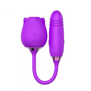 เครื่องนวดกระตุ้นจุดซ่อนเร้น OEM Rose Dual Clitoral Massager ใช้งานง่าย 10 โหมด กันน้ำ - Product Image 1