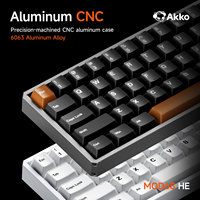 AKKO MOD68 HE Keyboard Gaming Mekanik 65% 8000Hz Polling 0.005mm RT Aluminium CNC ARGB 500Hz 10000mAh Nirkabel Hot-Swap