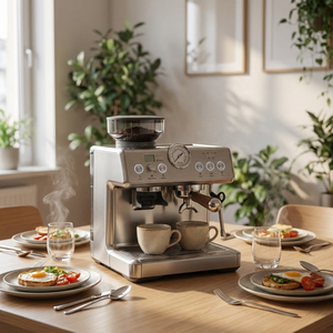 Machine à expresso professionnelle PANCERKA 3-en-<span class=keywords><strong>1</strong></span>, cafetière semi-automatique 58 mm avec moulin à café électrique pour hôtels - Product Image 3