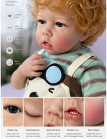 Poupée reborn réaliste de 26 pouces (70 cm), poupée en vinyle souple avec vêtements en peluche interchangeables, jouet de simulation pour enfants