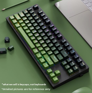 Custom Two-<strong>Color</strong> Gradient 130-Key PBT <strong>Mechanical</strong> <strong>Keyboard</strong> Keycap Matcha <strong>Color</strong> With Height - Product Image 3
