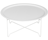 Table basse ronde en métal de grande taille, pliable, avec revêtement en poudre blanche, style antique, pour salon, meubles de maison, vente en gros