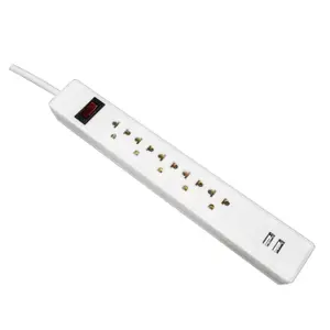 5 outlets 2 USB surge protector power strip socket extension with electric extension cable for Peru