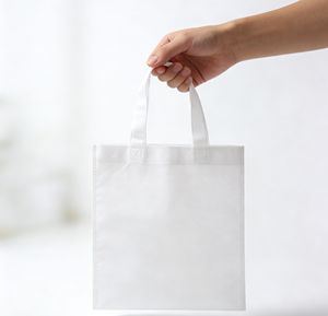 Bolsa de Mano Reutilizable Ecológica de RPET No Tejido, Personalizable con Certificación GRS e ISO9001 para Supermercados - Product Image 2