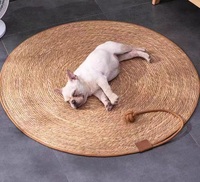 Griffoir pour chat moderne de luxe en rotin écologique pliable avec design résistant à l'abrasion pour la maison, marque privée