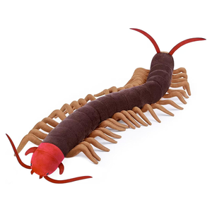 Réaliste quarante petites jambes 23 pouces de Long corps tête rouge brun mille-pattes PP coton peluche personnalisé doux extensible mille-pattes jouets - Product Image 1