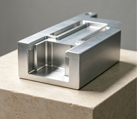 Bloc en aluminium fini avec précision et support en U en aluminium thermolaqué, pièces semi-précises en aluminium