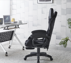 <span class=keywords><strong>Silla</strong></span> Gamer Ergonómica con Tapicería, Soporte Lumbar, Reposacabezas, Altura Ajustable y Giratoria - Product Image 3
