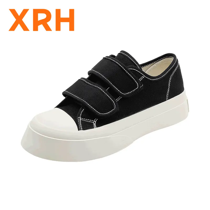 XRH Sepatu Kanvas Tren Kepribadian Sepatu Kain Bernapas Sepatu Wanita Datar Sepatu Kets Goresan untuk Wanita Dewasa Pakaian Sehari-hari Kasual