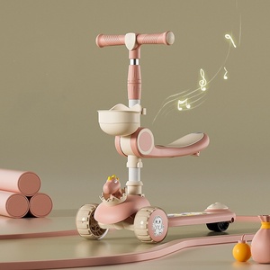 Vente en gros d'usine, trottinette multifonctionnelle pour enfants en forme de dinosaure / Trottinette pour enfants à roues lumineuses 3 en 1 / Trottinette pour enfants - Product Image 4