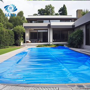 Cubierta de Piscina de Burbujas de PE Ligera Personalizada por el Fabricante con Enrollador Manual a Prueba de Polvo para Piscinas - Product Image 4