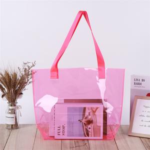 Sac fourre-tout en PVC transparent personnalisé avec logo, mignon, imperméable, couleur bonbon néon, pour la plage, cadeau, shopping - Product Image 4