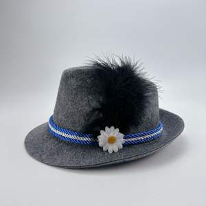 カスタムドイツオクトーバーフェストカーニバルプロモーション広告フェザーポリエステルフェルトカウボーイフェドライベントパーティーハット（グレーロープ付き） - Product Image 5