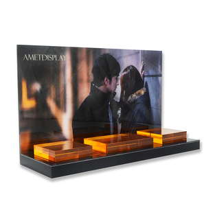 Customized L-shaped acrylic perfume display stand Simple fashion cosmetic display stand