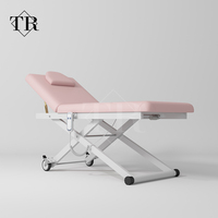 Table de massage électrique réglable Turri avec dossier réglable en hauteur, en cuir silicone, pour hôtel et physiothérapie