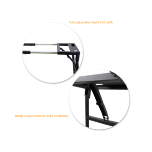 K-708B Anti-Slip Rubber Feet Height & Width Adjustable Folding Piano Keyboard <b>Stand</b> - Product Image 3