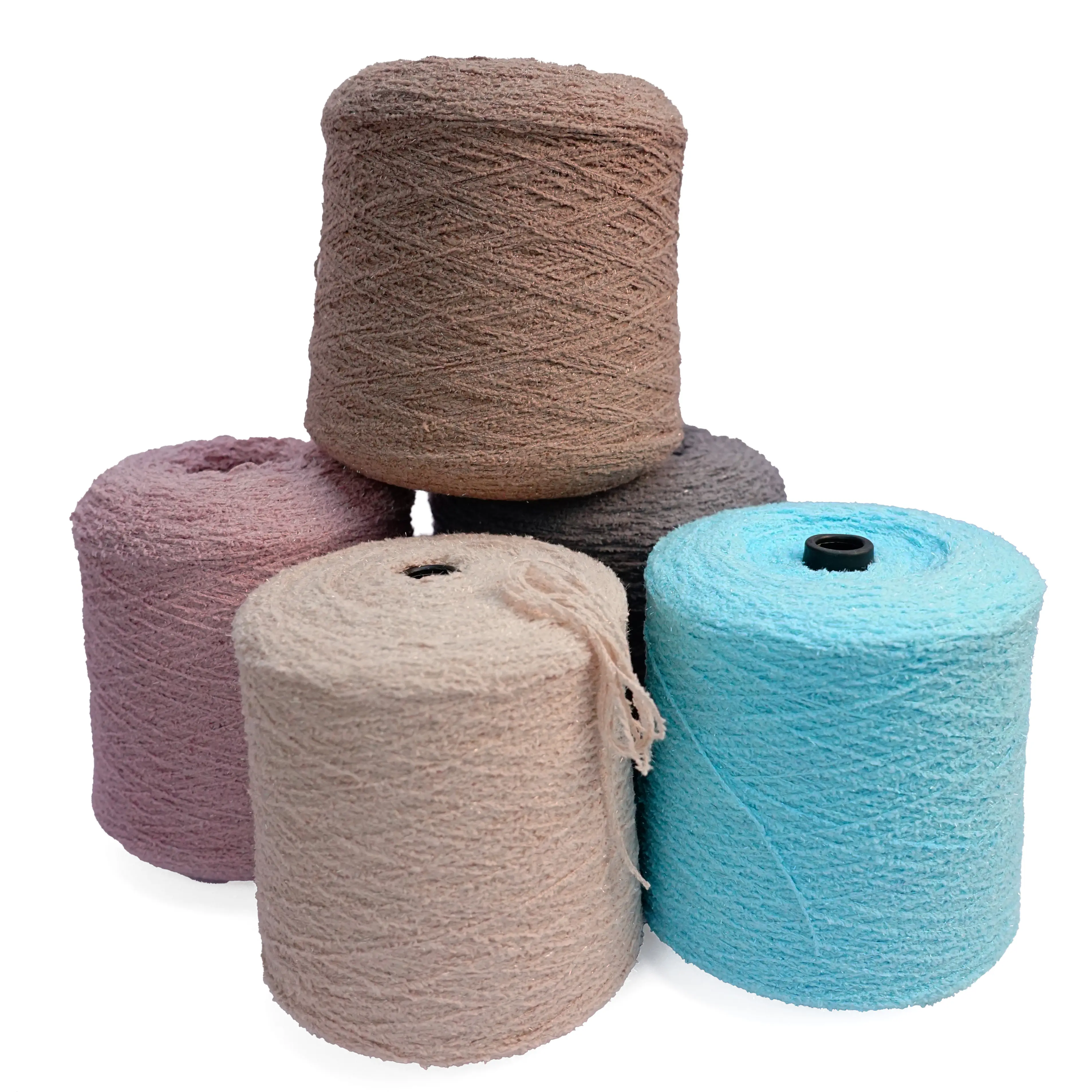 編み糸ソフトベルベットフリースかぎ針編み糸ビーズ糸100% ポリエステル手編みパーカー用グリッターヤーン