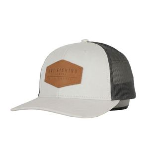 Custom High Quality Mesh 6 Panel Trucker Cap <b>Hat</b> With Leather Patch Logo Adjustable <b>for</b> Sports Outdoor Casual Travel Use - Product Image 1