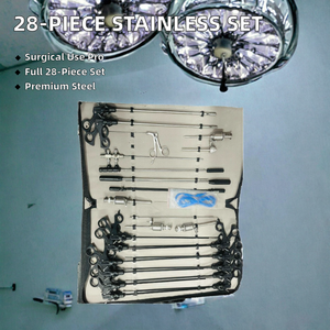 Juego de Instrumentos Quirúrgicos Laparoscópicos de Acero Inoxidable de Alta Calidad, 28 Piezas, Pinzas Portaagujas Manuales para Cirugía de Columna Vertebral - Product Image 2