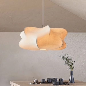 Lampes suspendues en tissu, style moderne, simple, minimaliste, contemporain, luminaire recouvert de soie, lustre <span class=keywords><strong>pour</strong></span> <span class=keywords><strong>plafond</strong></span> haut - Product Image 2