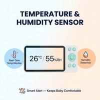 Moniteur bébé WiFi avec écran HD 5,0 pouces 1080P, vision nocturne 940nm, alarme pleurs, appel à une touche, application Tuya Smart Life, étanche IP65