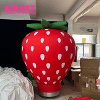 Costume gonflable de fruit dansant avec souffleur, costume de fraise gonflable pour spectacle de scène, ballon figurine de dessin animé
