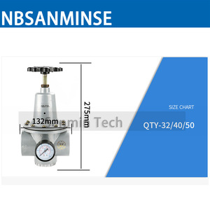 Regulador de Aire NBSANMINSE, Válvula Reductora de Presión de Aluminio para Sistema Neumático - Product Image 4