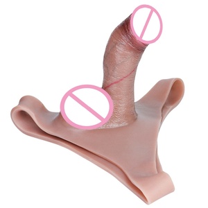 FAAK Ultra Elastic Harness Strap on <b>Dildo</b> Transgender Clothing Adult Toys with 6 Inch Realistic Hollow Penis Pants Wholesale - Product Image 5