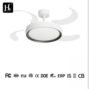 Ventilador de Techo Retráctil de 42 Pulgadas, Nuevo Diseño con Luz, Ventilador de Techo Inteligente Invisible con Control Remoto - Product Image 4