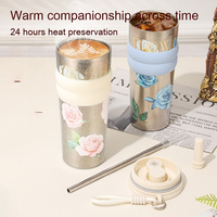 Gobelet en titane pur de grande capacité 710 ml, à double paroi, isolé sous vide, tasse à café de voyage, bouteille d'eau en titane portable pour l'extérieur