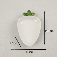 Décorations de Pâques, bol en céramique en forme de carotte, bol à nourriture pour lapin, plat à sauce, plat à bonbons, plat à noix, plat à assaisonnement, vaisselle