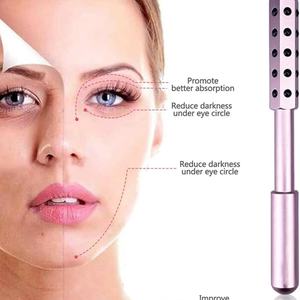 Rodillo de Germanio para Masaje Facial Reafirmante, Rodillo de Belleza para Tensar la Piel y Desinflamar, Masajeador para Rostro, Ojos, Mentón y Cuello - Product Image 3