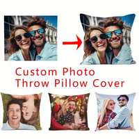 Housses de coussin carrées personnalisées avec logo et image, imprimées recto-verso, 100% polyester, lavables, résistantes à la décoloration, pour hôpital et usage domestique